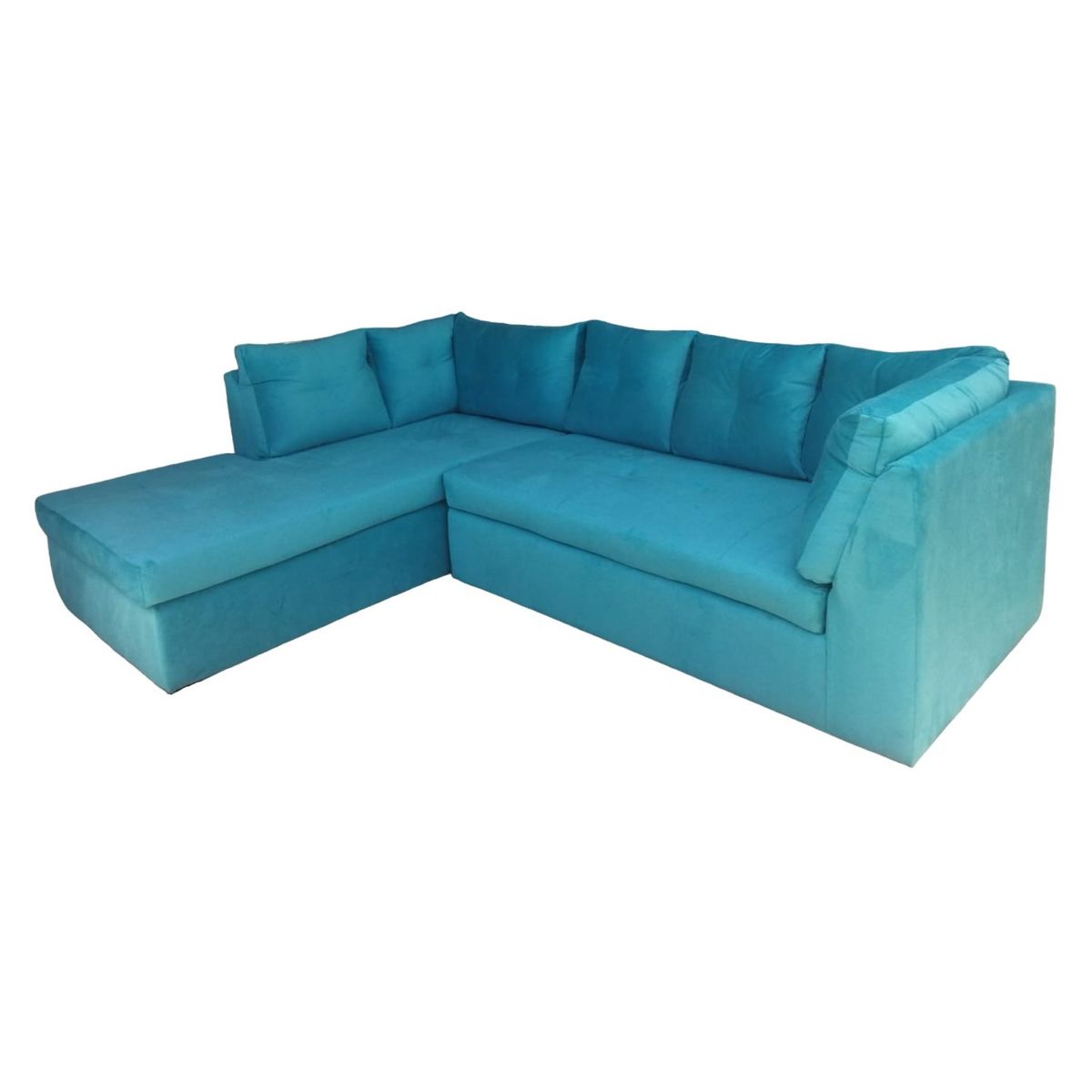 MUEBLERIA LATINA - ML SECCIONAL FELPA LEVANTINO IZQUIERDO TURQUEZA