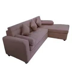 MUEBLERIA LATINA - ML SECCIONAL LINO LATINA DERECHO ROSADO BRONCE