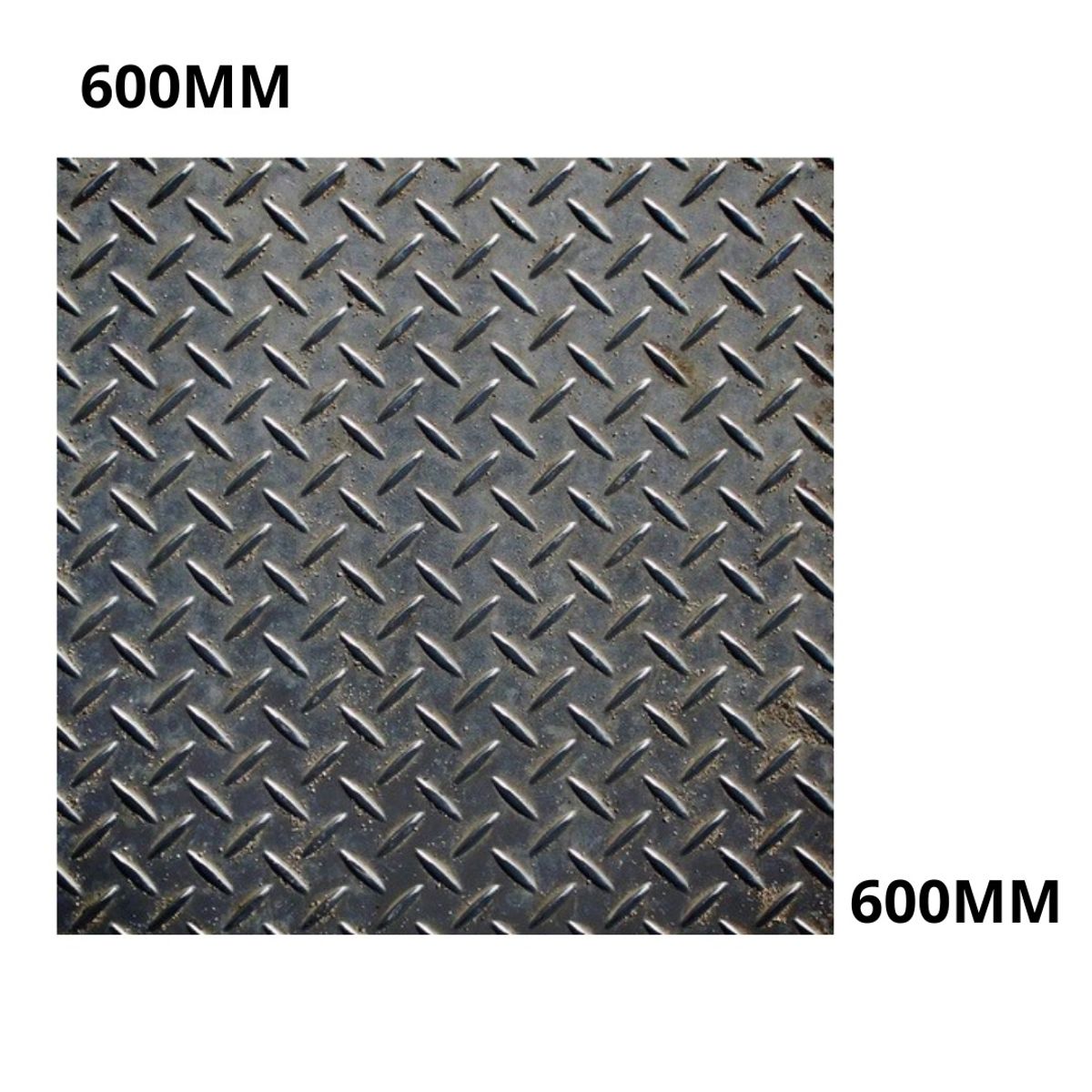 GENERICO - TAPA DE CAMARA 60 X 60 X 6MM FABRICACION HIERRO DIAMANTADO