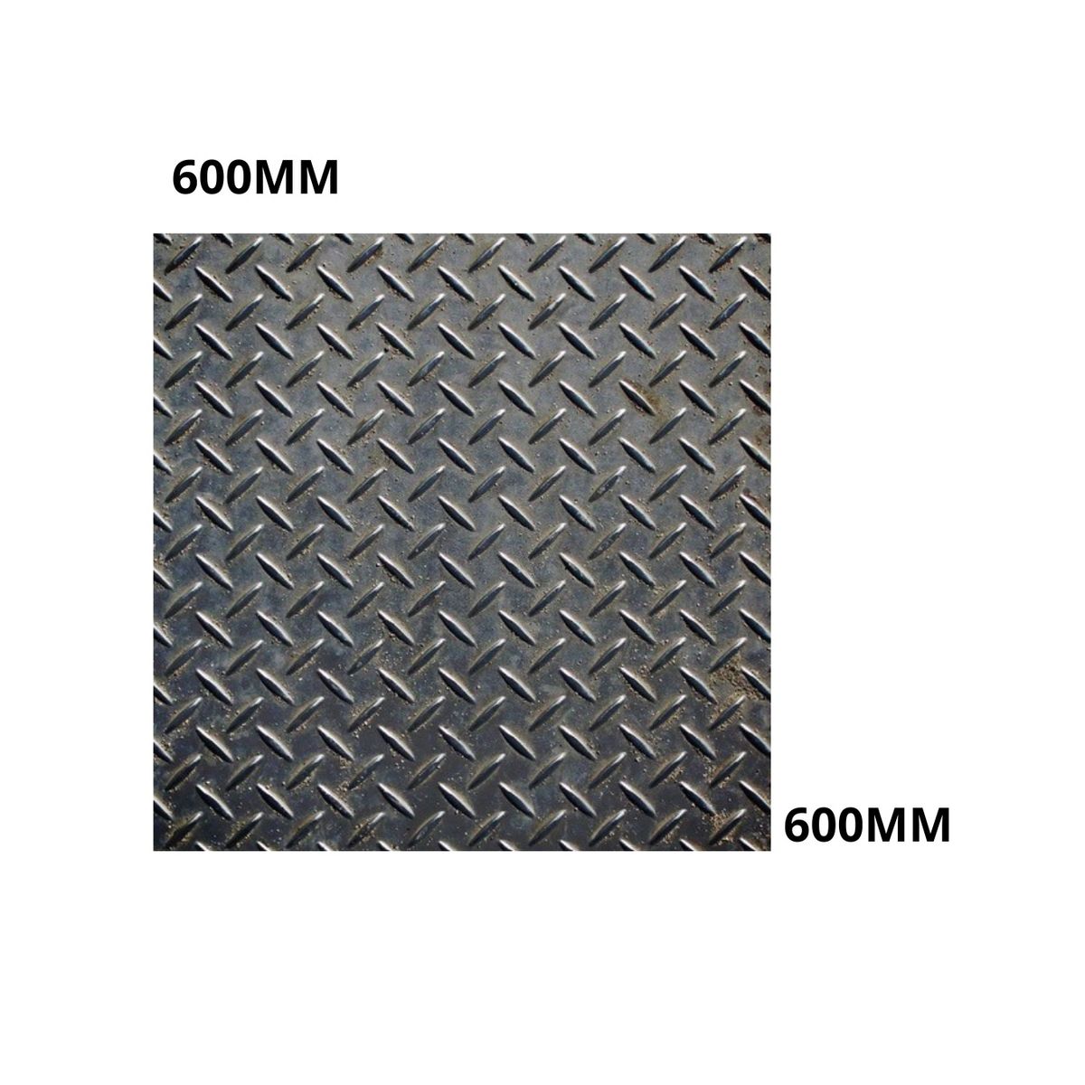 GENERICO - TAPA DE CAMARA 60 X 60 X 6MM FABRICACION HIERRO DIAMANTADO