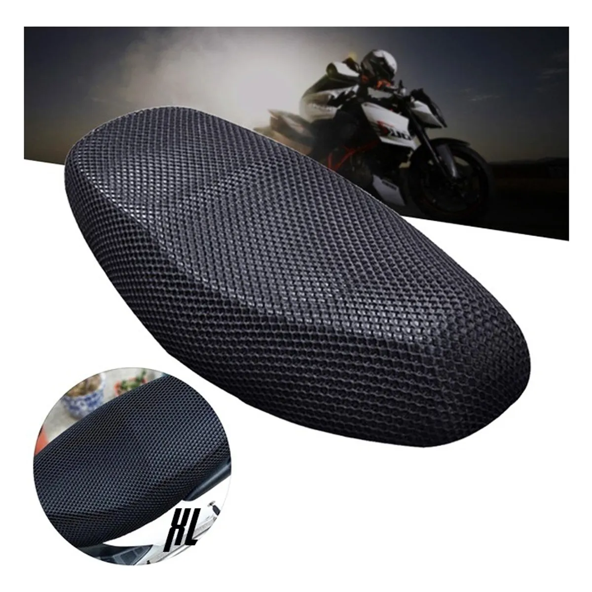 GENERICO - Funda Cubre Asiento Malla Para Motocicleta Universal