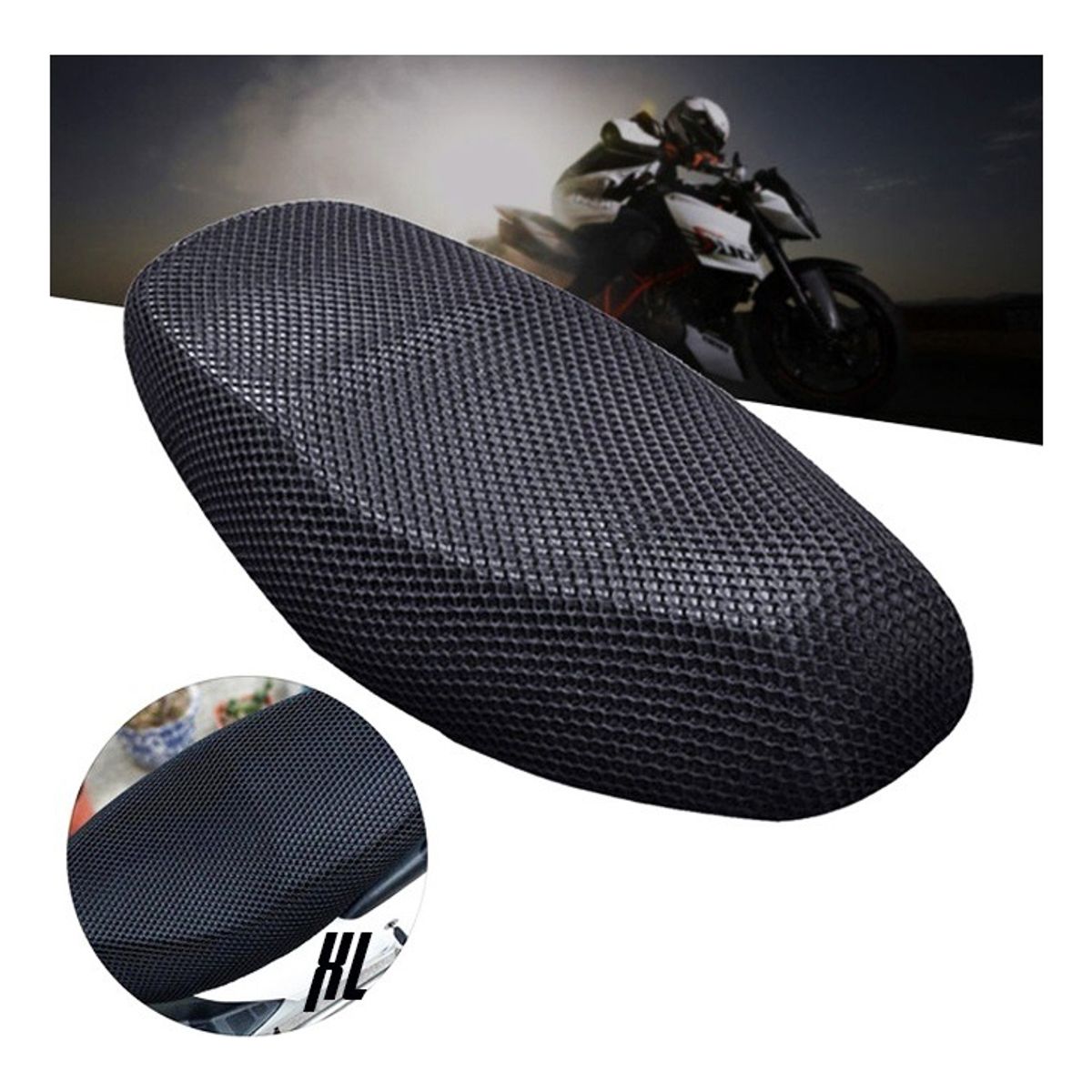 GENERICO - Funda Cubre Asiento Malla Para Motocicleta Universal