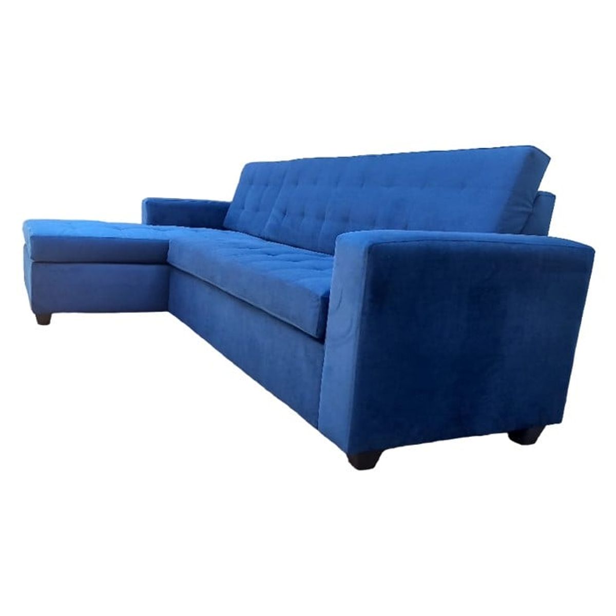MUEBLERIA LATINA - ML SECCIONAL FELPA LATINA IZQUIERDO AZUL