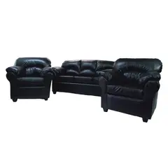 MUEBLERIA LATINA - ML LIVING PU ECOCUERO DECO 3-1-1 NEGRO