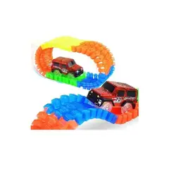 GENERICO - Pista flexible 56 piezas auto luminoso