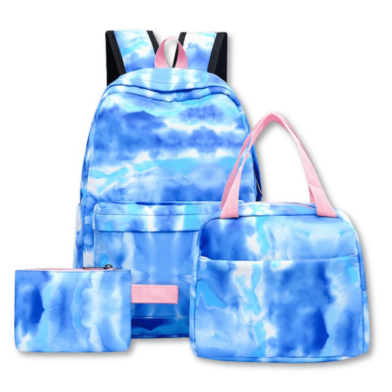 UTILISIMO - Pack Mochila Lonchera Estuche 43cm Juvenil y Escolar Sky Blue