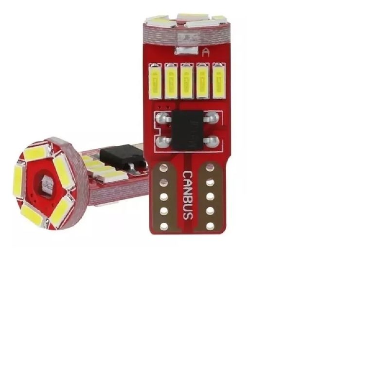 GENERICO - Par Ampolleta Cola De Pez T10 Canbus Blanca 6000k 5w