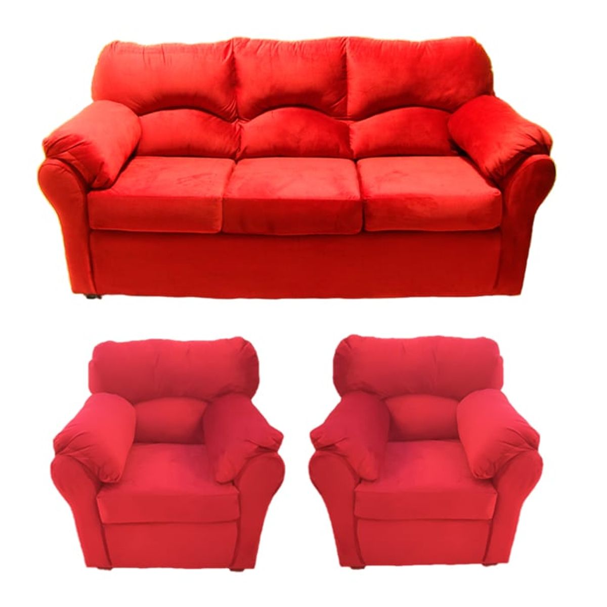 MUEBLERIA LATINA - ML LIVING FELPA DECO 3-1-1 ROJO