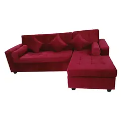 MUEBLERIA LATINA - ML SECCIONAL FELPA LATINA DERECHO ROJO