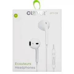 CLOVER - Audífonos para celular Manos Libres CFT-110 35mm Blanco