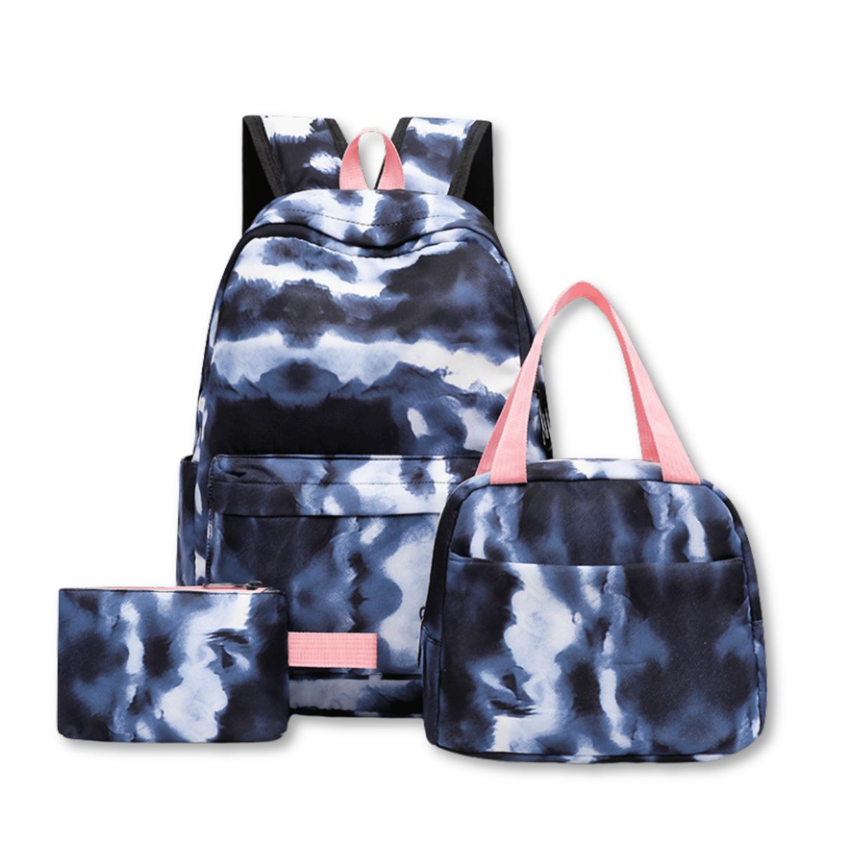 UTILISIMO - Pack Mochila Lonchera Estuche 43cm Juvenil y Escolar Navy Blue