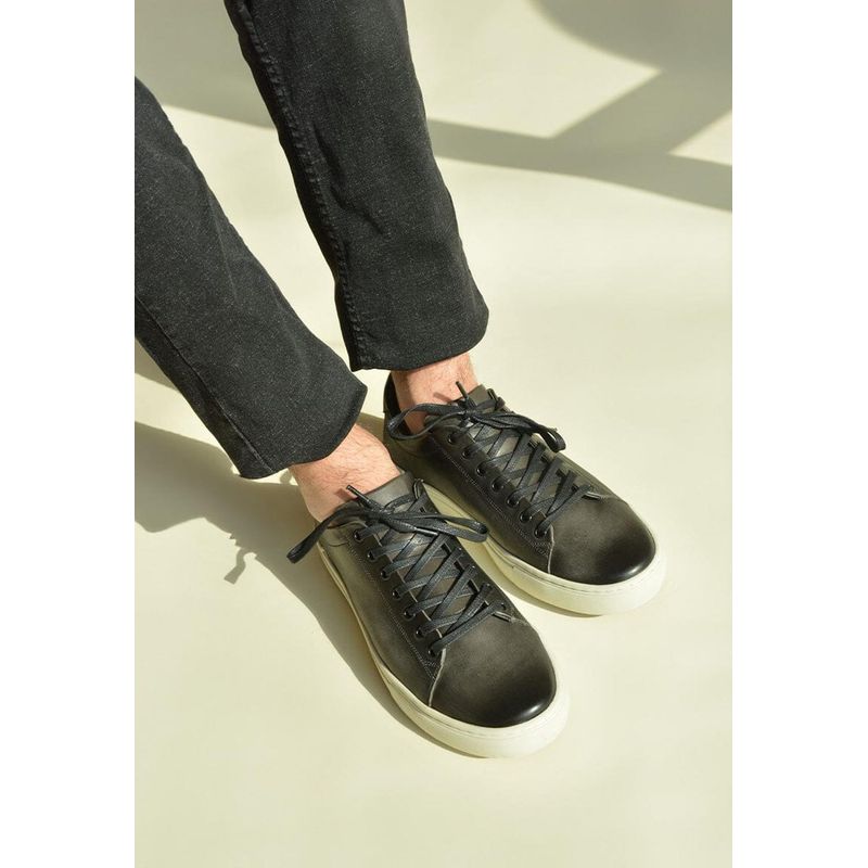 GIANI DAFIRENZE - Zapatilla Hombre De Cuero Lilo Negro C2.