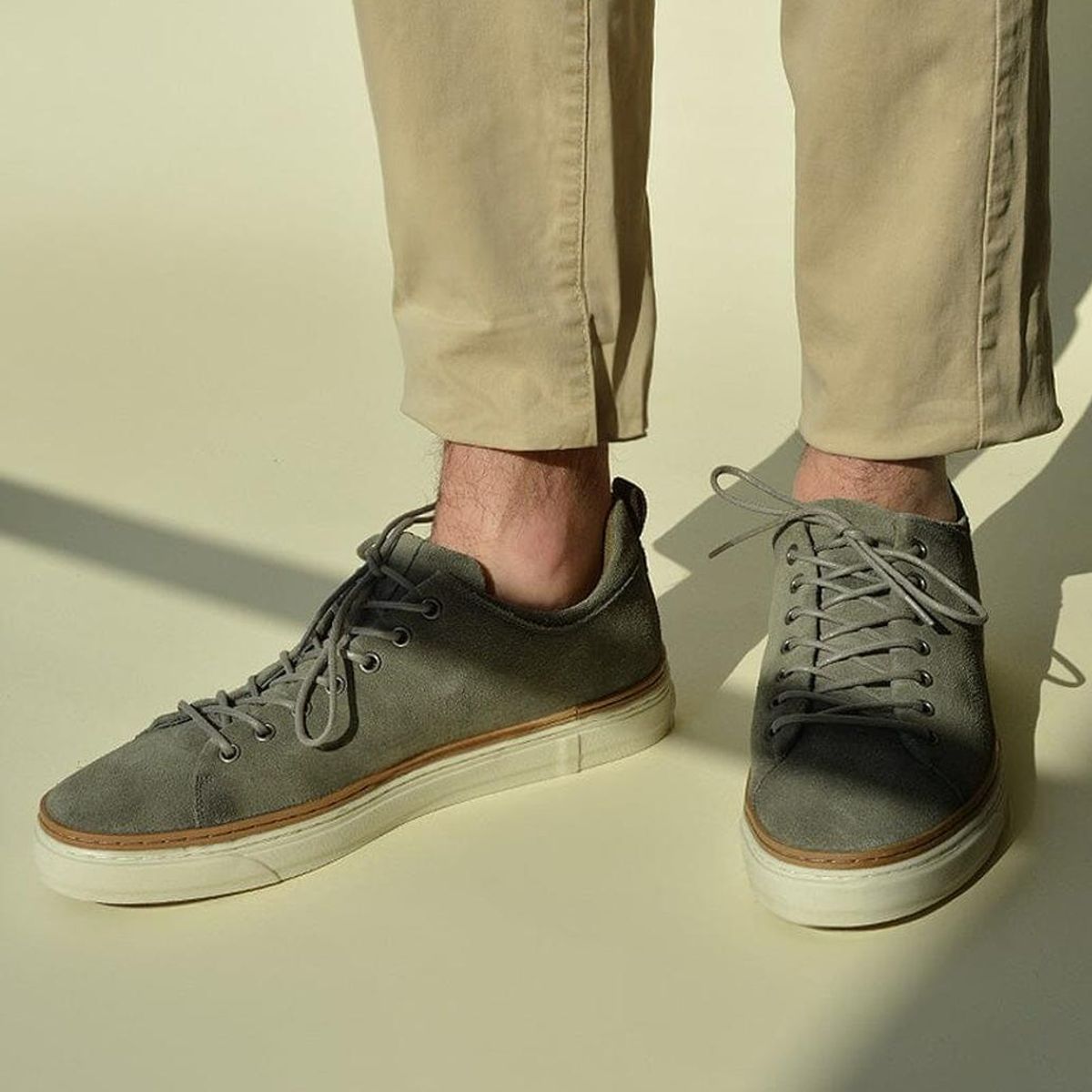 GIANI DAFIRENZE - Zapatilla Hombre De Cuero Julio Gris C2