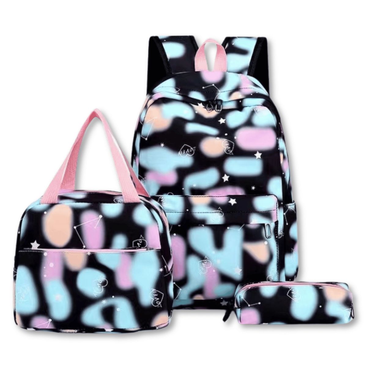 UTILISIMO - Pack Mochila Lonchera Estuche 43cm Juvenil y Escolar Light blue