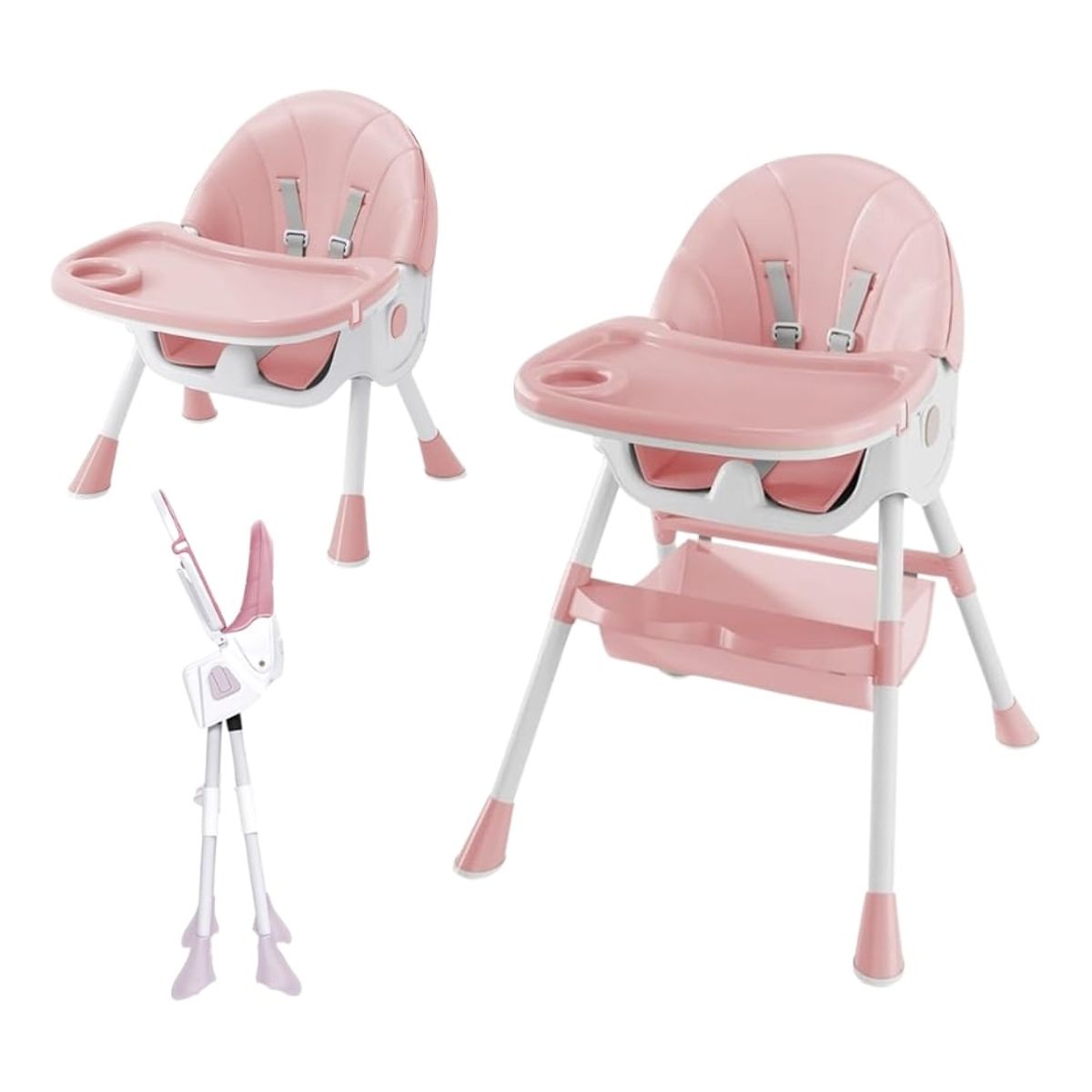 GENERICO - Silla Comedor Plegable Altura Ajustable Para Bebés 3 En 1