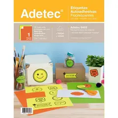 ADETEC - Etiqueta Inkjetlaser Mix Fluor 216x279 mm