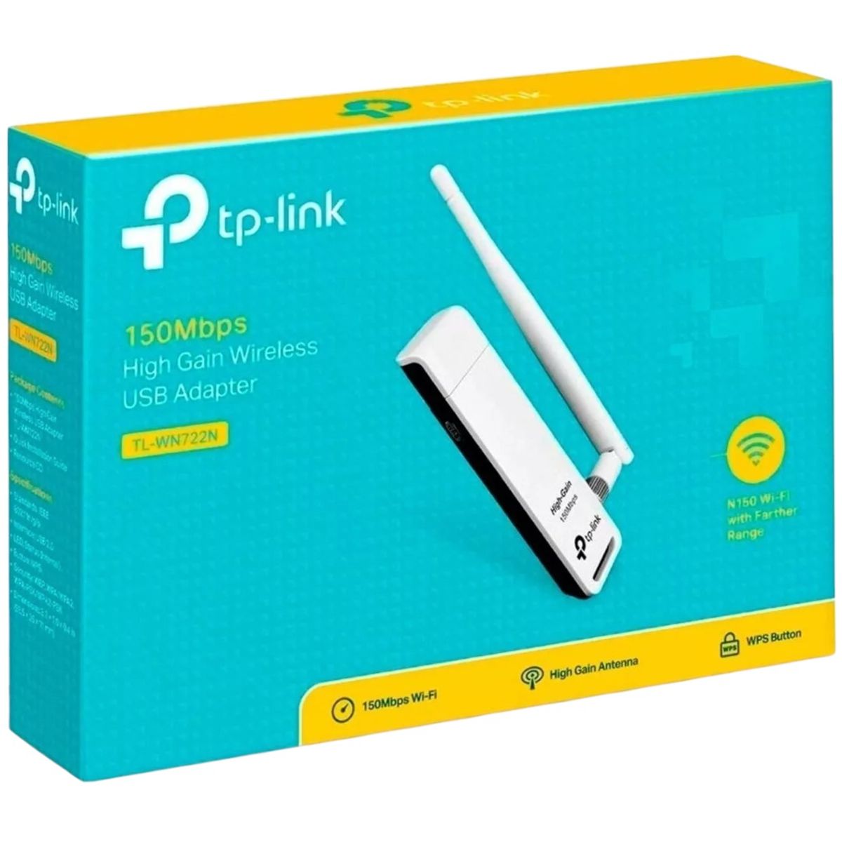 GENERICO - Adaptador Usb Inalambrico Wifi Tplink Tl-wn722n 150mb Antena