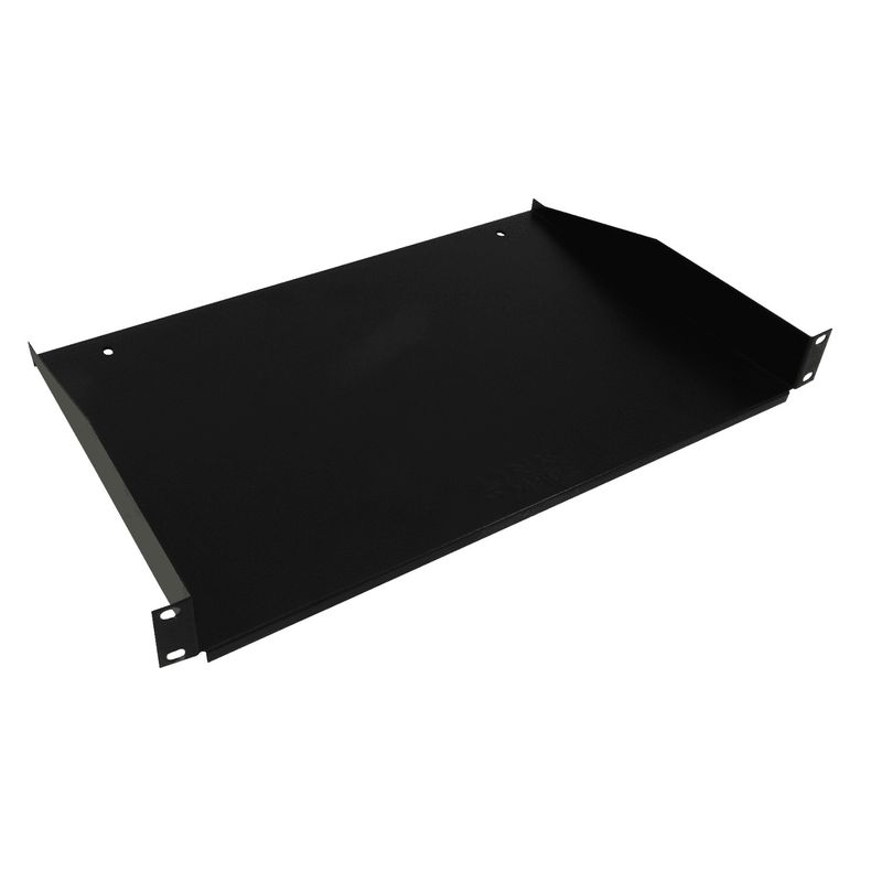 GENERICO - Bandeja Rack Lisa Para Rack Negra 1U 30cm Fondo Linkmade