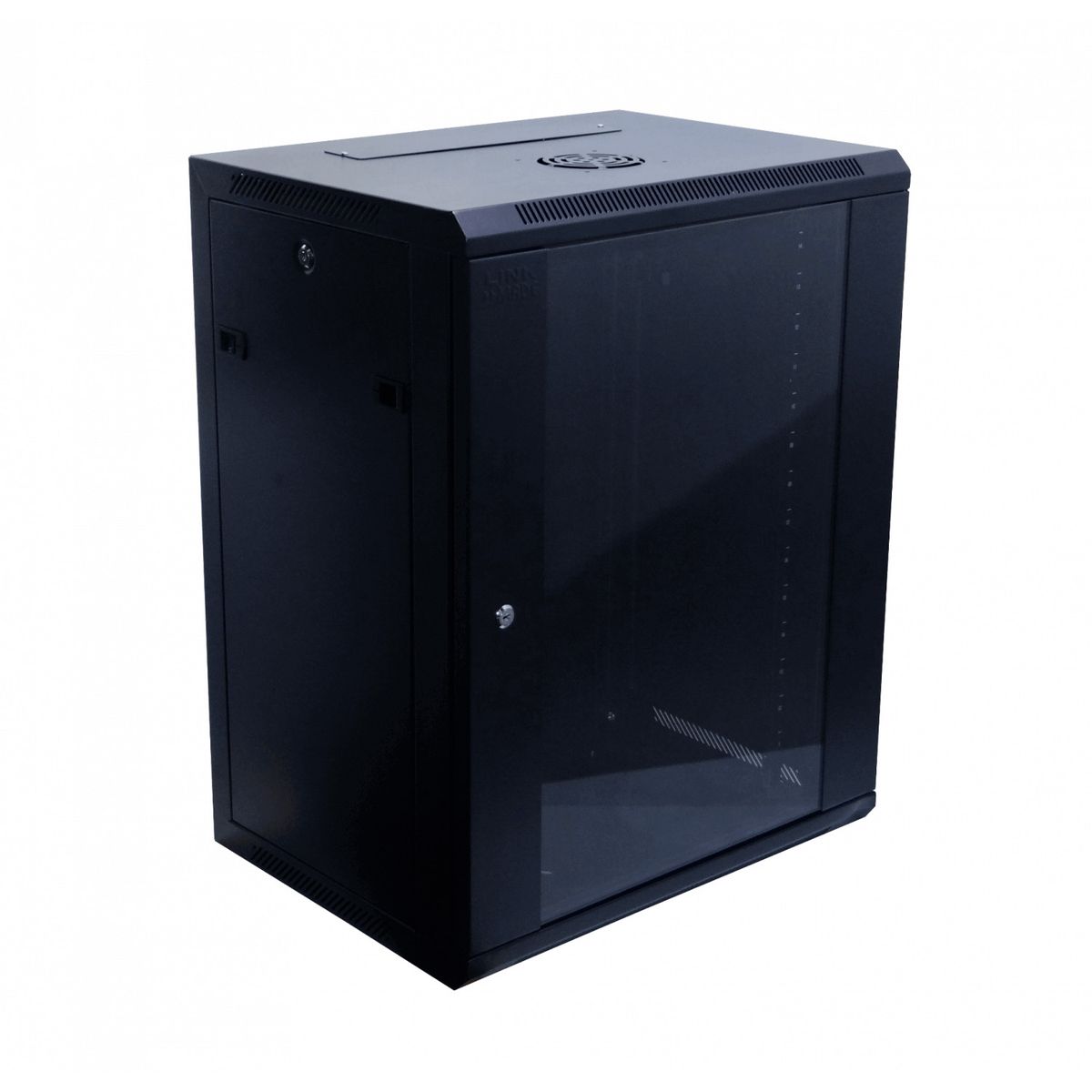 GENERICO - Rack Mural 15U Pared Negro con chapa 45cm Fondo Linkmade