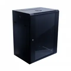 GENERICO - Rack Mural 15U Pared Negro con chapa 45cm Fondo Linkmade