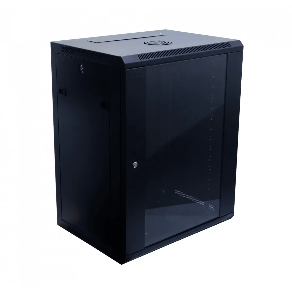 GENERICO - Rack Mural 12U Pared Negro con chapa 60cm Fondo Linkmade