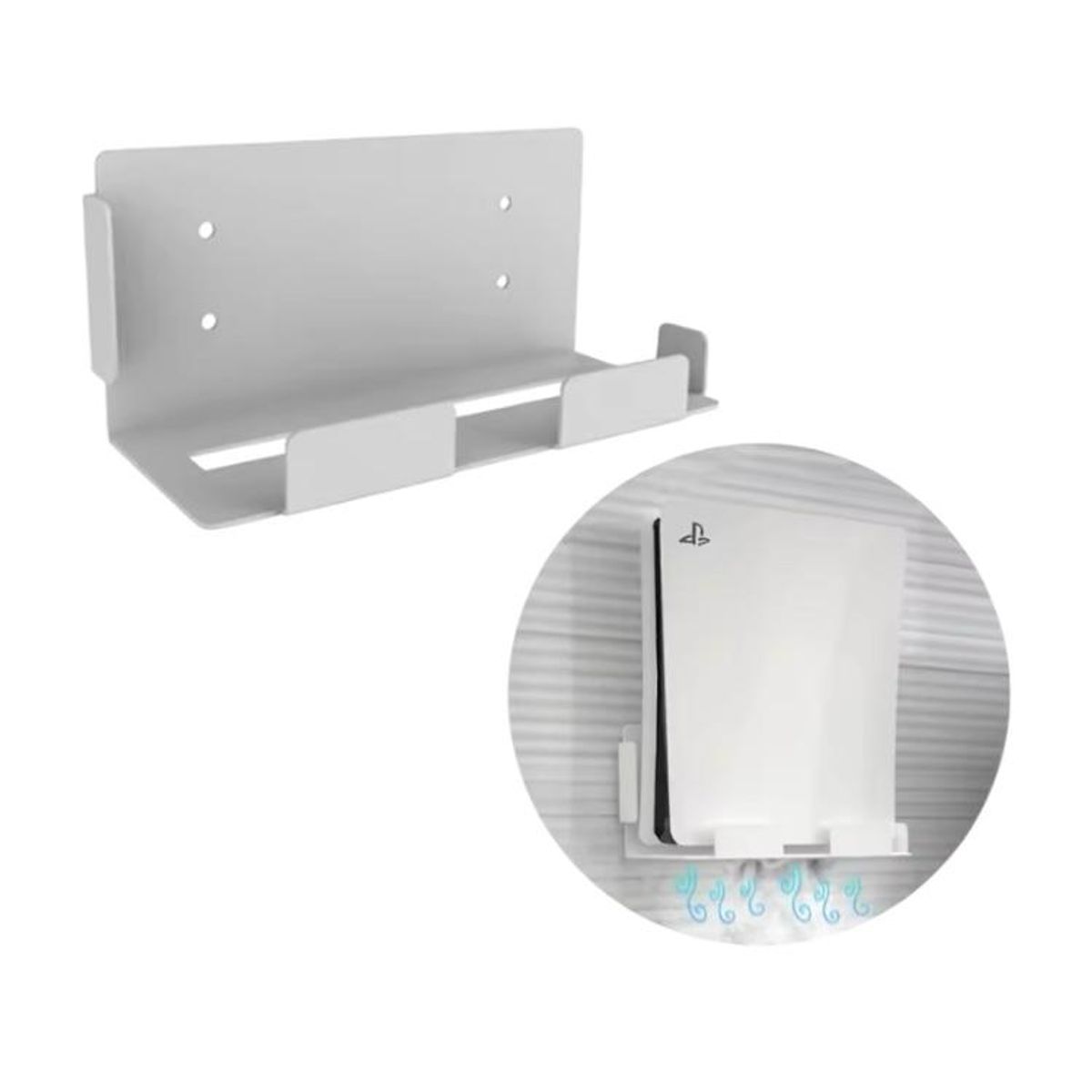 GENERICO - Soporte Vertical Metálico de Pared Compatible con PlayStation 5 PS5