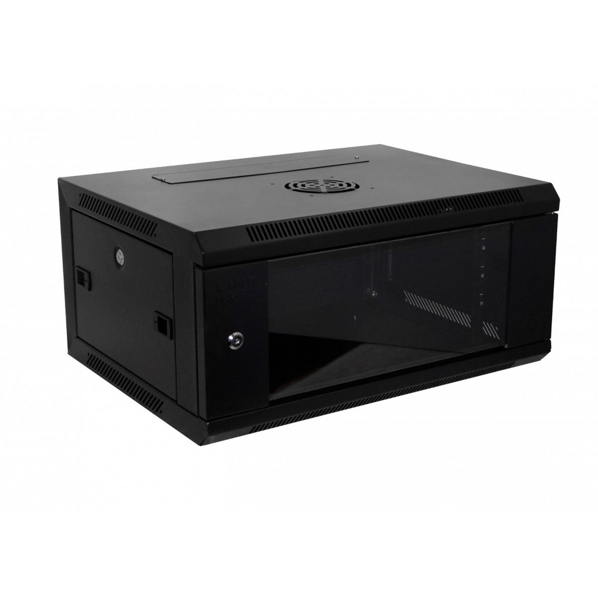 GENERICO - Rack Mural 4U Pared Negro con chapa 45cm Fondo Linkmade