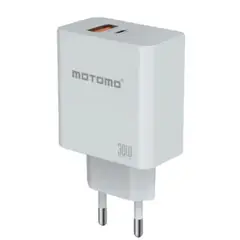 MOTOMO - Cargador Doble Carga Rápida 30 W Tipo C Y Usb