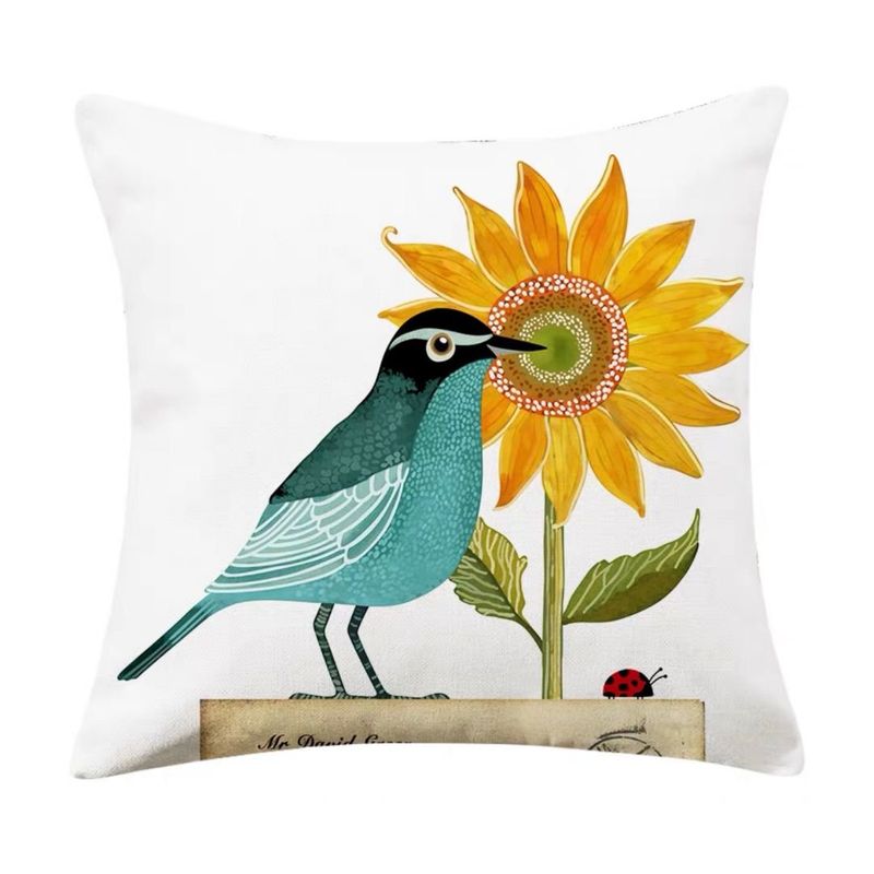 GENERICO - Pack 2 Fundas de Cojín Pajaritos 45 x 45 cm - Mr David Girasol