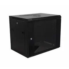 GENERICO - Rack Mural 6U Pared Negro con chapa 45cm Fondo Linkmade