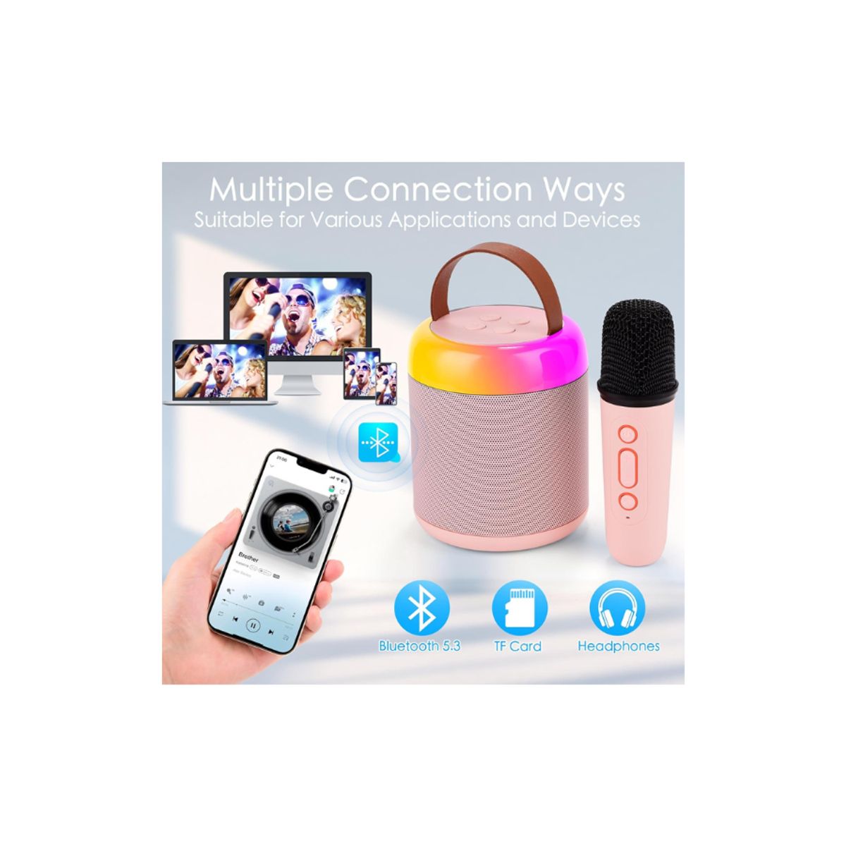 GENERICO - Altavoz radio con microfono inalambrico bluetooth Y2 karaoke