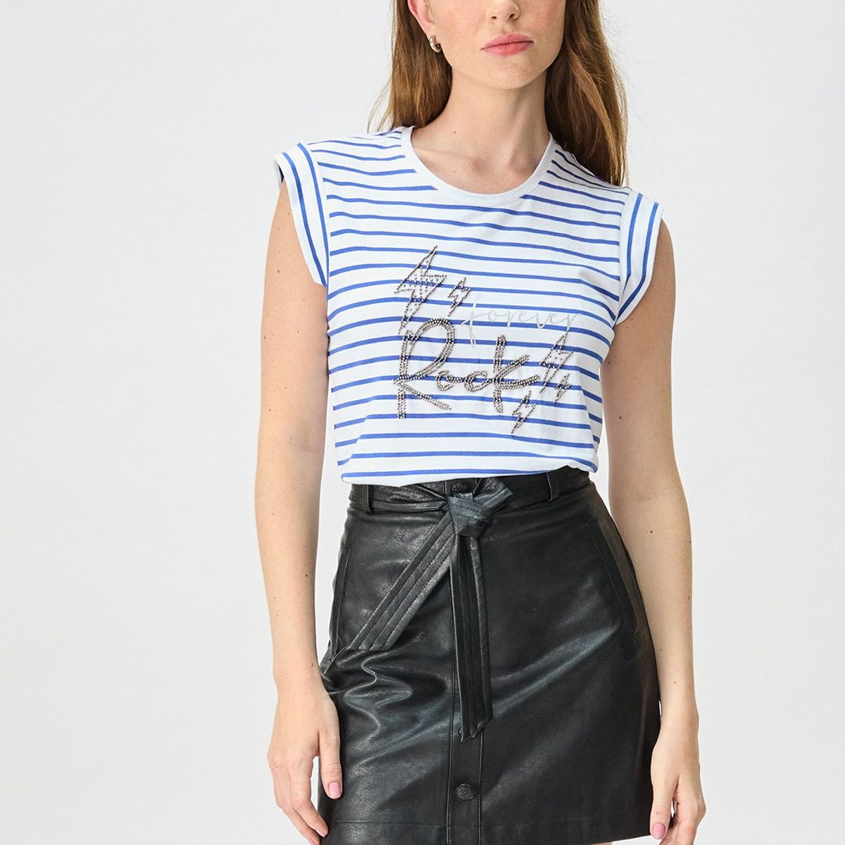 IO - Polera Sin Mangas Azulino Mujer Io