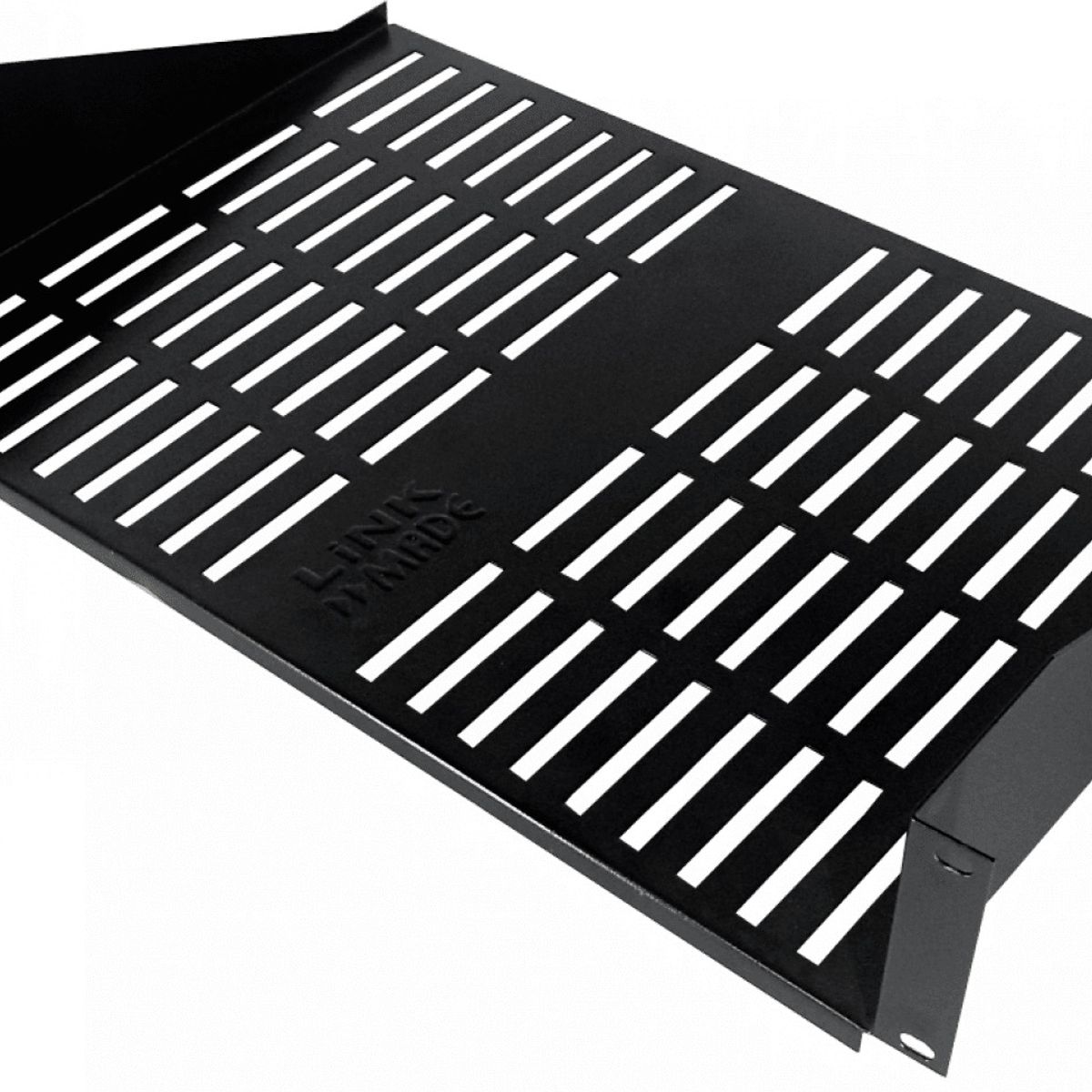 GENERICO - Bandeja Rack Ventilada Negra 1U 30cm Fondo Linkmade