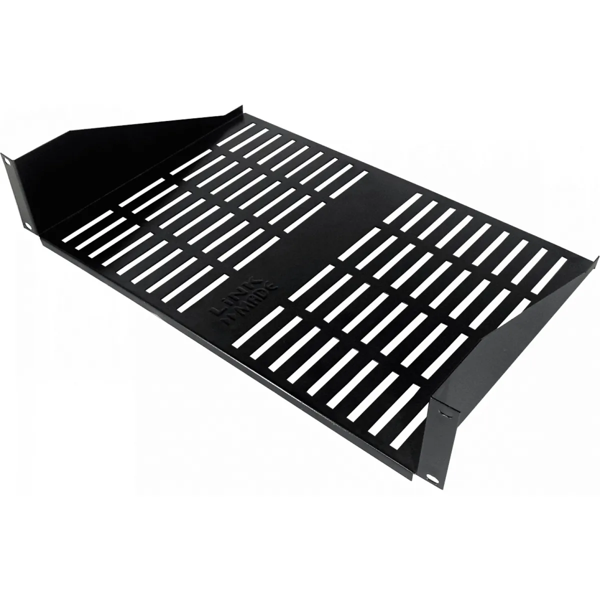 GENERICO - Bandeja Rack Ventilada Negra 1U 30cm Fondo Linkmade