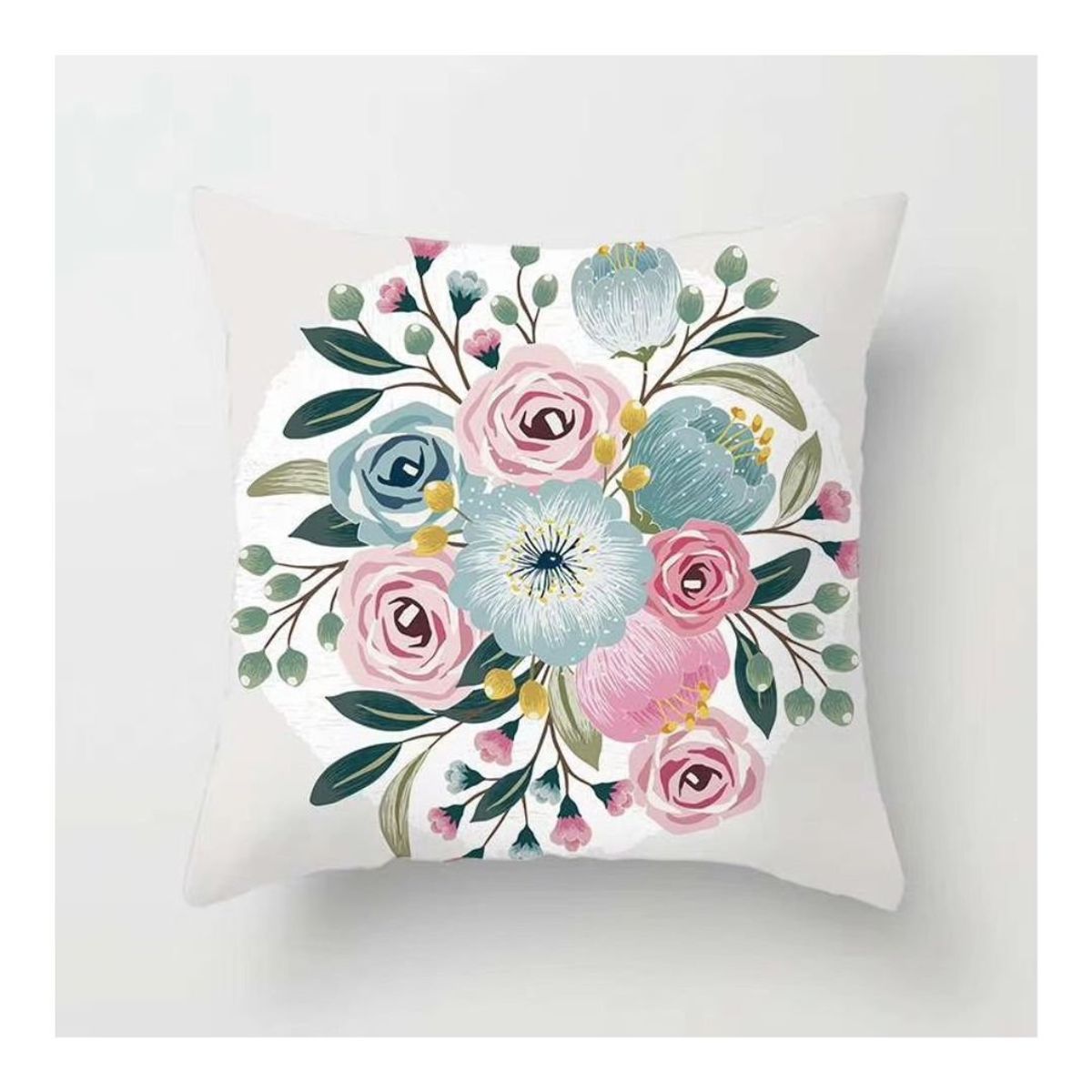 GENERICO - Pack 2 Fundas de Cojín Flores 45 x 45 cm - Mundo Flores