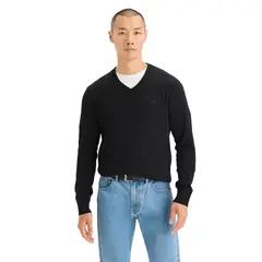 DOCKERS - Sweater Hombre V-Neck Regular Fit Negro