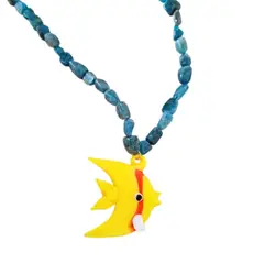 GENERICO - Collar de Apatita con Pez Amarillo - Joyería Artesanal Energética