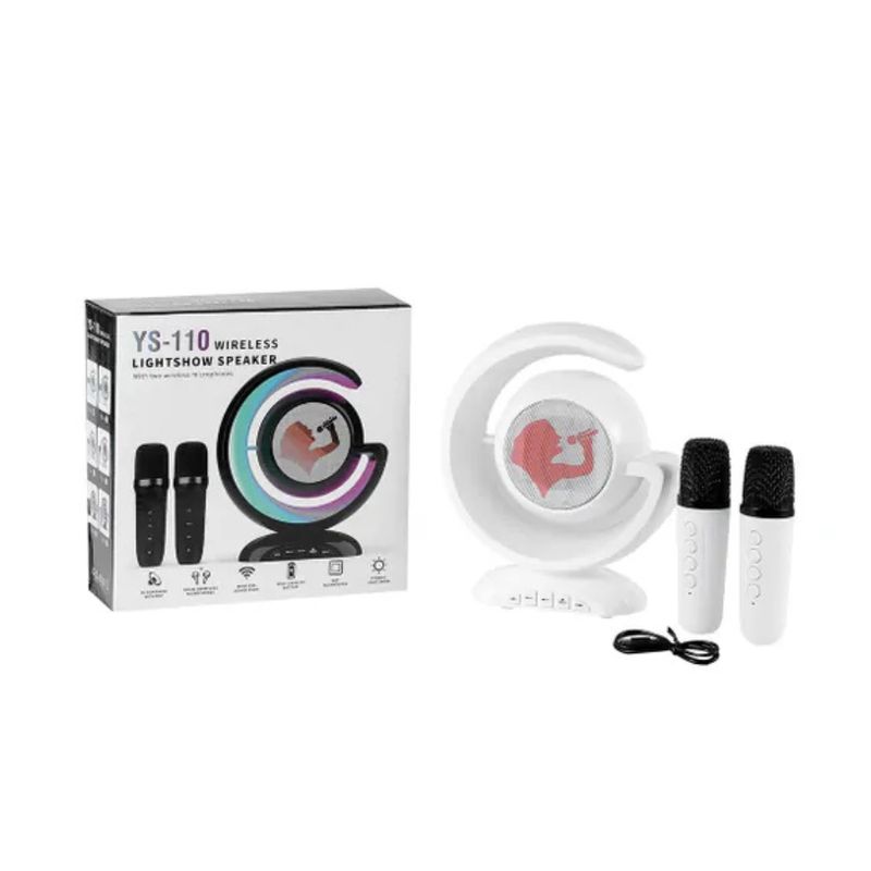 GENERICO - Altavoz Estereo Bluetooth Karaoke Portatil Luz Led Ys-110