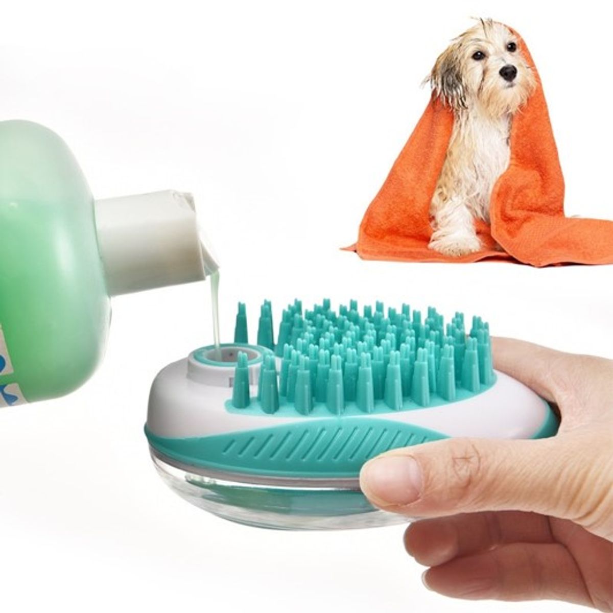 MASCO TODO - Cepillo para Baño Multifuncional para Mascotas Perros Gatos