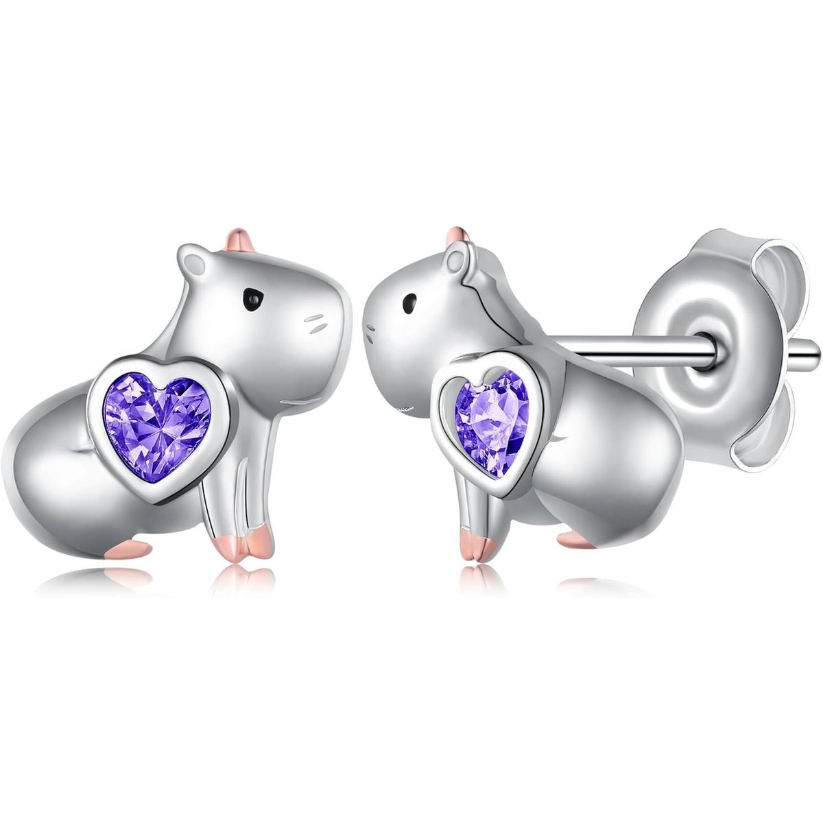 GENERICO - Aros capibara mujer plata 925