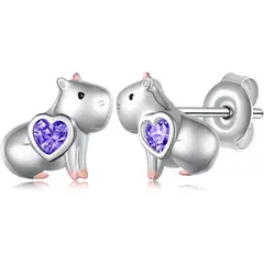 GENERICO - Aros capibara mujer plata 925