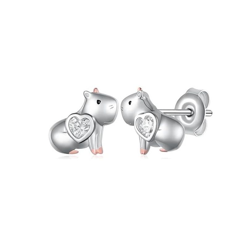 GENERICO - Aros capibara mujer plata 925