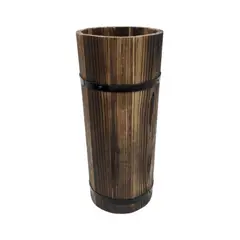 GENERICO - Macetero De Madera Tipo Barril Largo Alto Jardin Terraza L