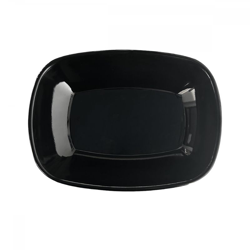 IMAHE - Set de 6 POCILLO MELAMINA RECTANGULAR NEGRO 17 X 12 X 4 CM LINEA CLASICA