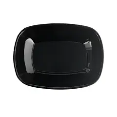 IMAHE - Set de 6 POCILLO MELAMINA RECTANGULAR NEGRO 17 X 12 X 4 CM LINEA CLASICA