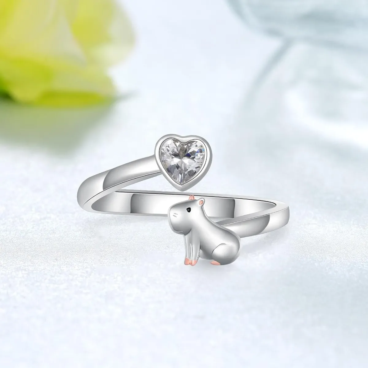 GENERICO - Anillo Capibara plata 925 ajustable mujer