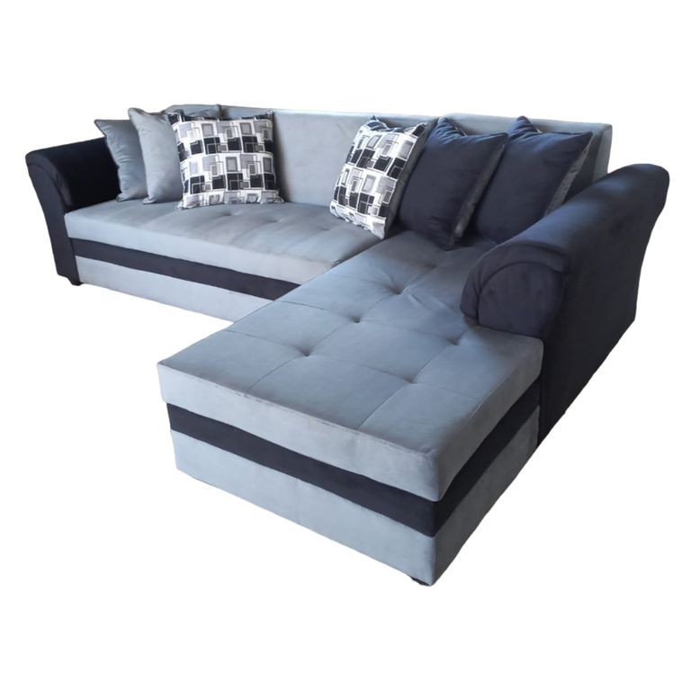 ML SECCIONAL FELPA MUSTANG GRANDE DERECHO GRIS OSCURO BRAZO FELPA NEGRO