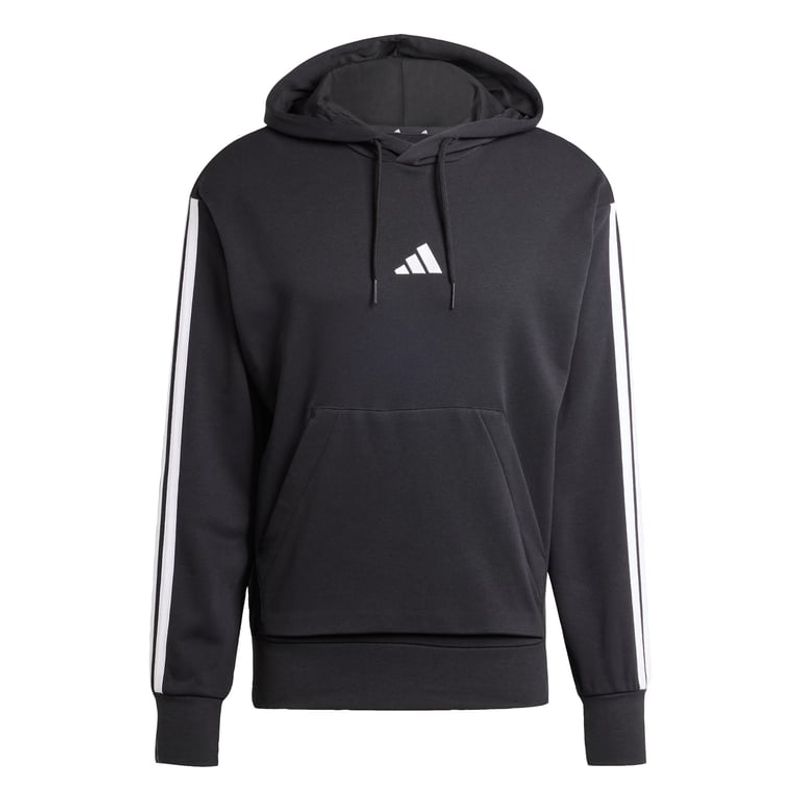 ADIDAS - Polerón con Capucha Essentials 3 Tiras Felpa Francesa.-