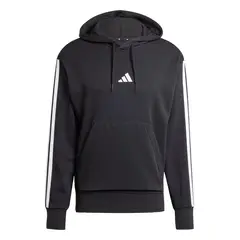ADIDAS - Polerón con Capucha Essentials 3 Tiras Felpa Francesa.-