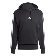 ADIDAS - Polerón con Capucha Essentials 3 Tiras Felpa Francesa.-